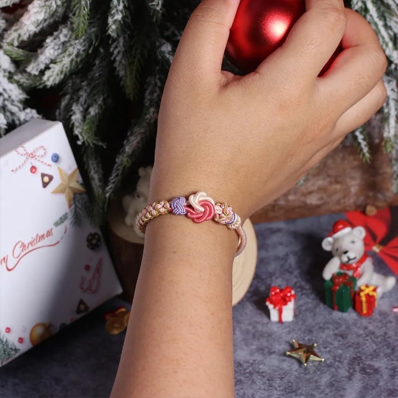DivaGlamz To My Granddaughter-Infinity Forever Love Heart Bracelet, Natural Emperor Stone Double Layer Purple Beaded Woven Wrap Bracelets Adjustable Mind Peace Gift Jewelry - Image 5